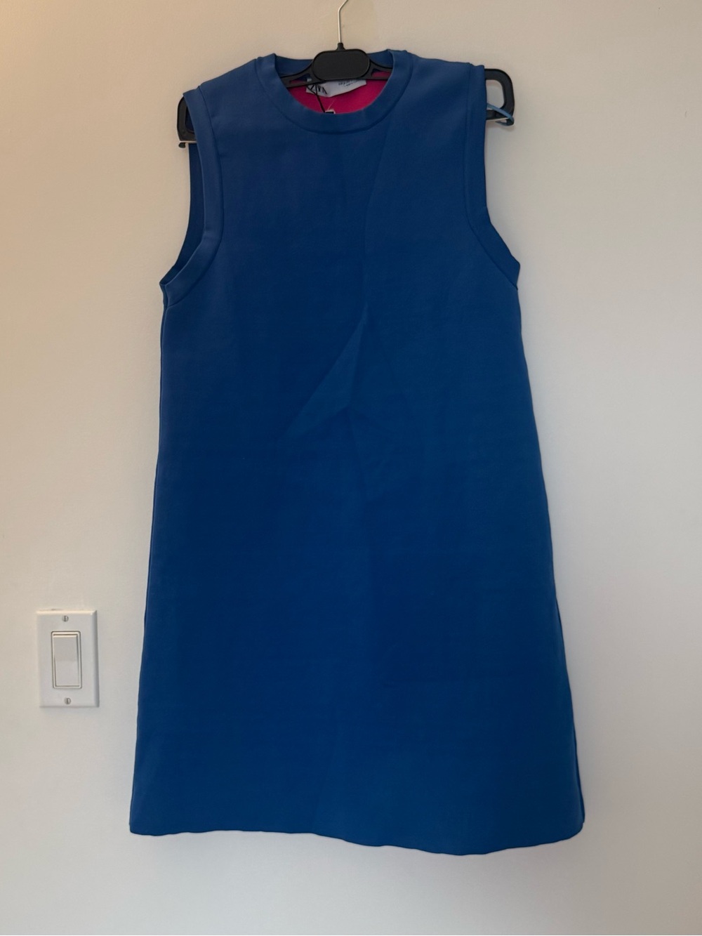 Zara Sleeveless Royal Blue Shift Dress
